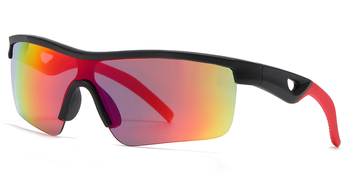 DS-4593 - Lentes deportivos para niños de media montura con mica tipo escudo