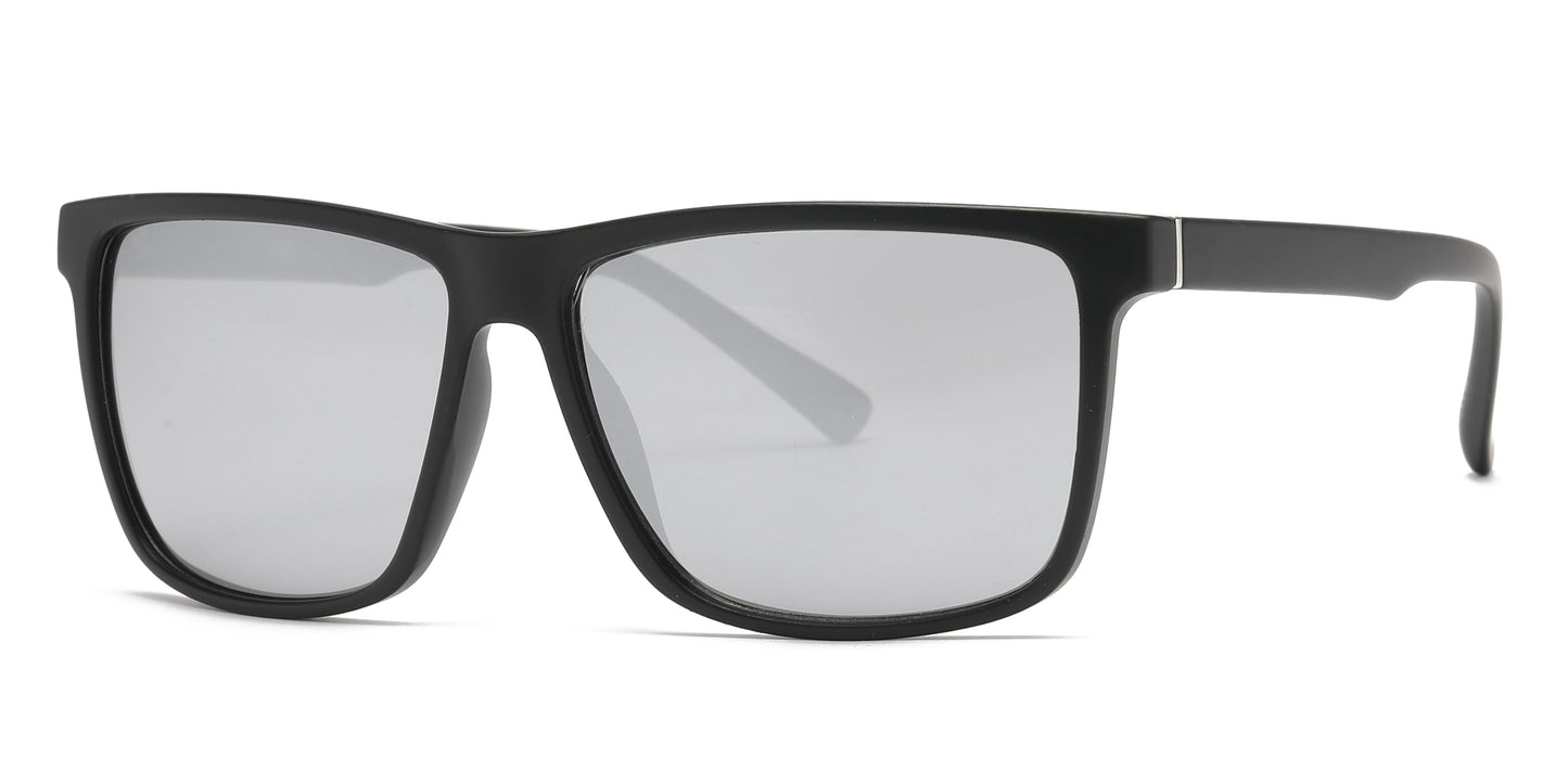 DS-6820 - Lentes deportivos cuadrados para hombre con armazón plástico moderno