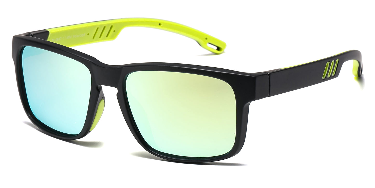 DS-6847 - Lentes deportivos con puente tipo keyhole y marco plástico estilizado