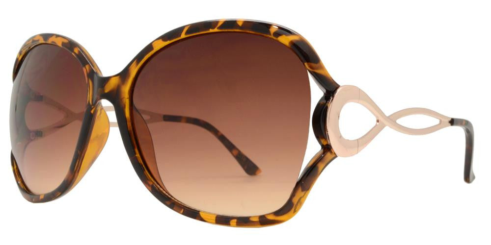 DS-7567 - Lentes de sol estilo mariposa con varillas metálicas decorativas