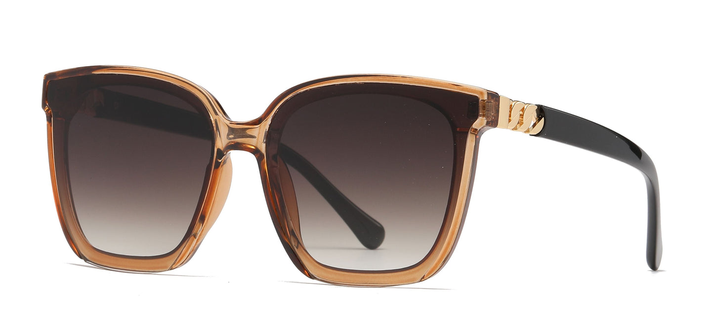 DS-2680 - Lentes de sol cuadrados estilo mariposa con mica plana