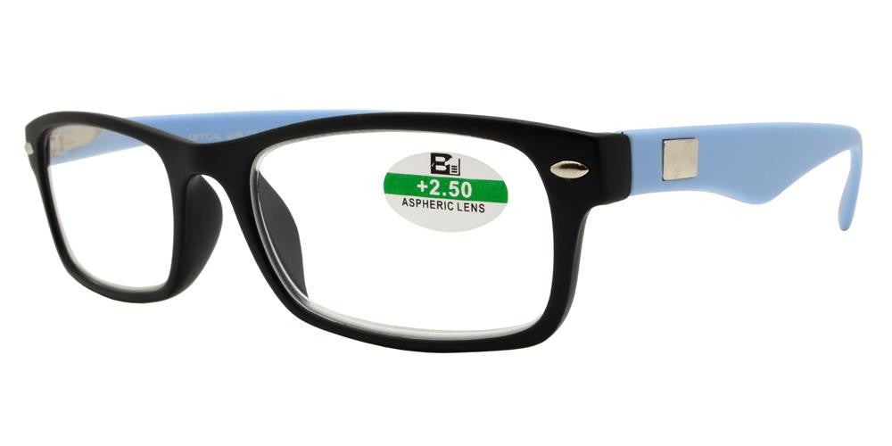 DS-RS 1112 +2.00 - Lentes de lectura rectangulares de plástico