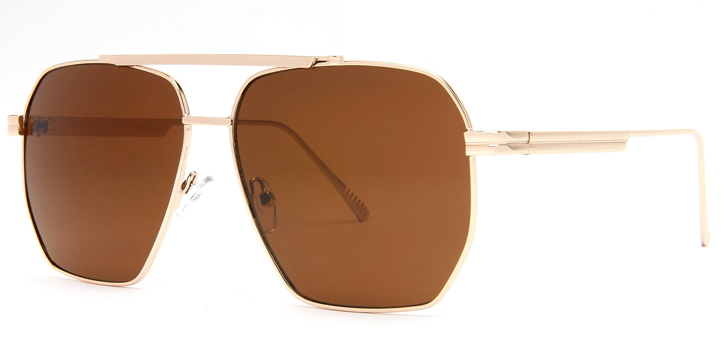 DS-7022 - Lentes metálicos con diseño Flat Top moderno