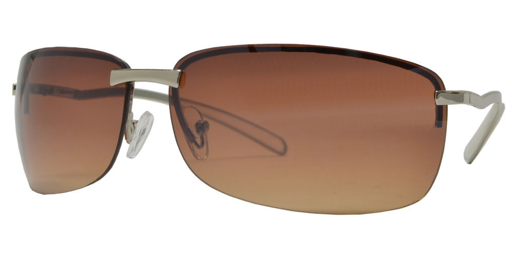 DS-5333 - Lentes deportivos sin montura con lente tipo smoke y marco metálico