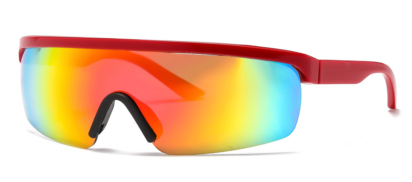 DS-2682 - Lentes de sol tipo escudo de una sola pieza con armazón plástico