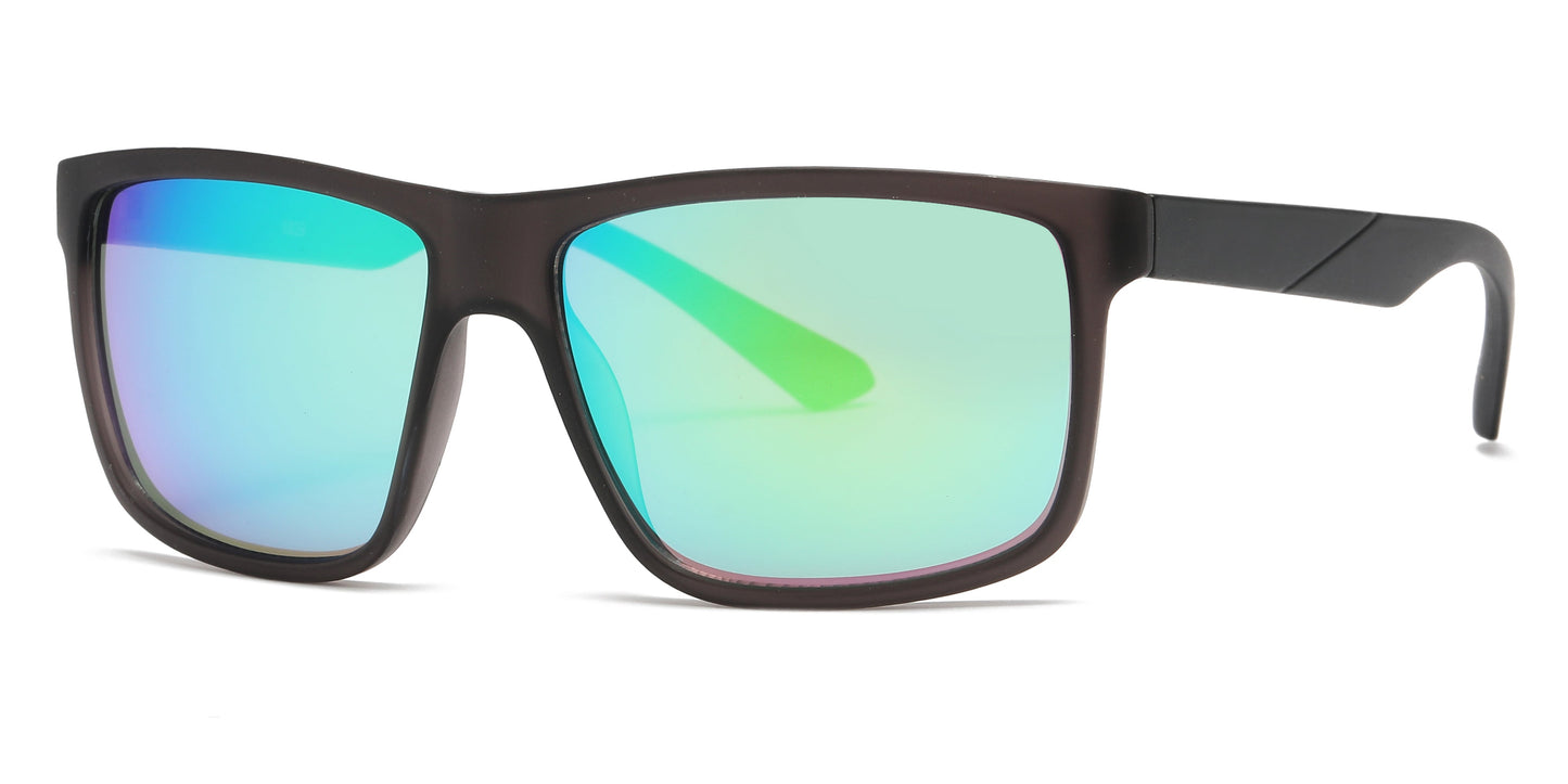 DS-6829 - Lentes deportivos clásicos con diseño cuadrado y armazón plástico