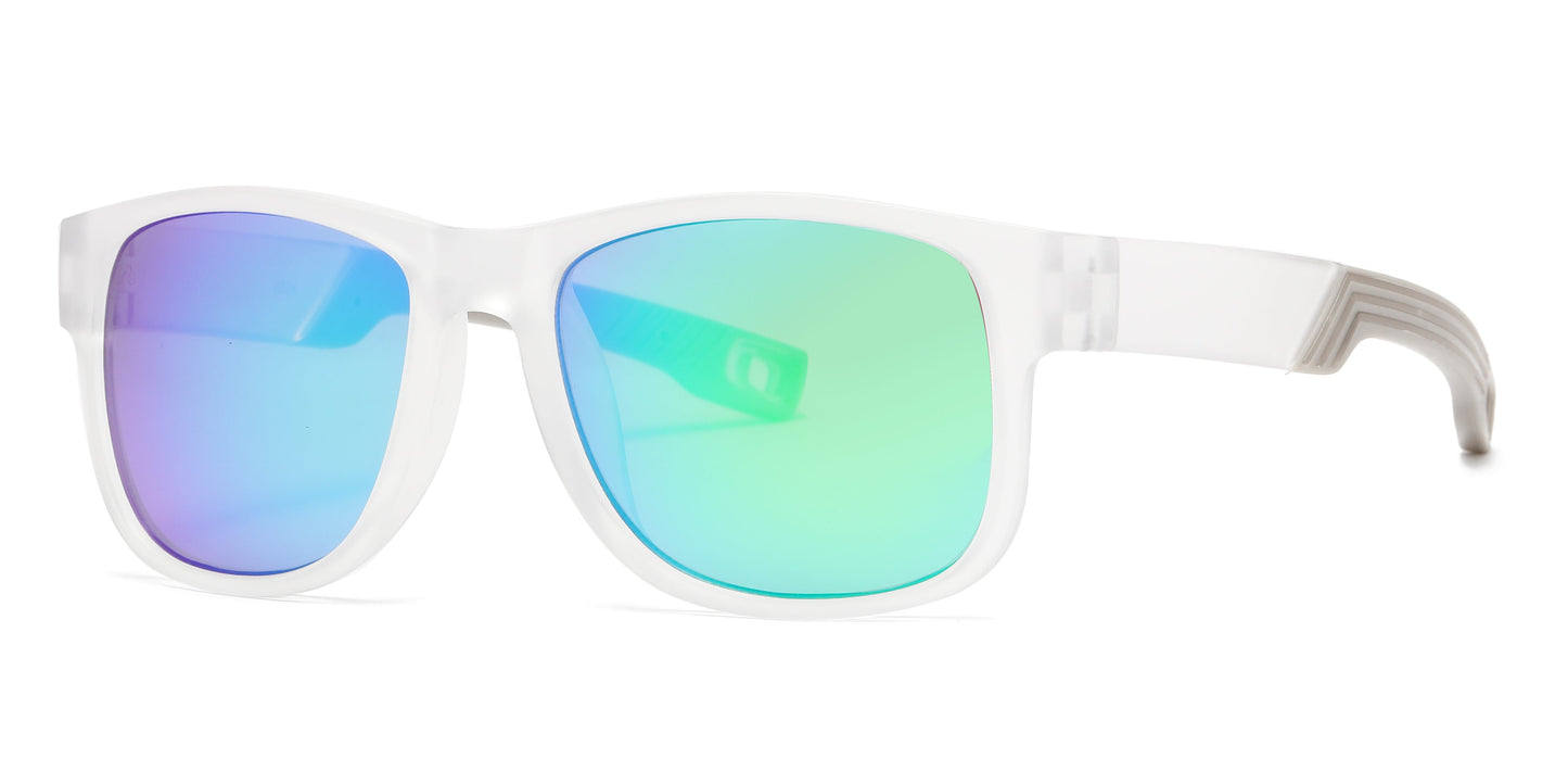 DS-6824 - Lentes deportivos con marco transparente y mica espejo de color