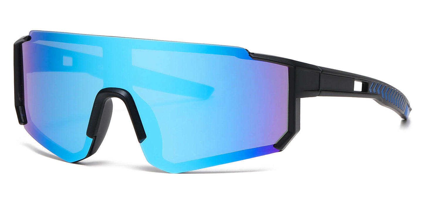 DS-4591 - Lentes infantiles con diseño de media montura y lente espejo tipo escudo