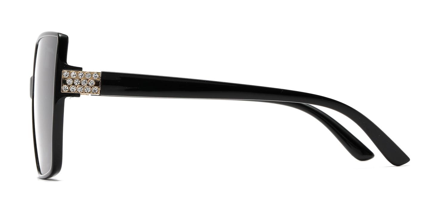 DS-8025 - Lentes estilo mariposa de moda con piedras brillantes y marco plástico
