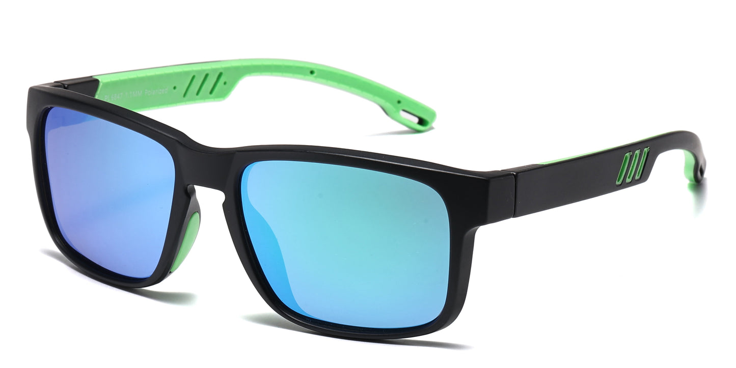 DS-6847 - Lentes deportivos con puente tipo keyhole y marco plástico estilizado