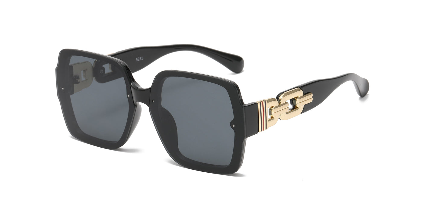 DS-5251 - Lentes sin montura con diseño cuadrado y marco plástico delgado