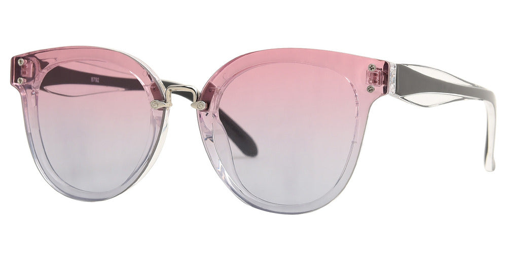 DS-8792 - Lentes de sol de plástico con diseño clásico redondos