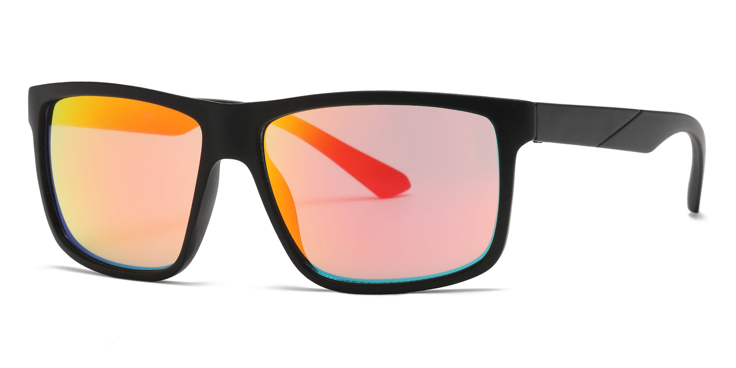 DS-6829 - Lentes deportivos clásicos con diseño cuadrado y armazón plástico