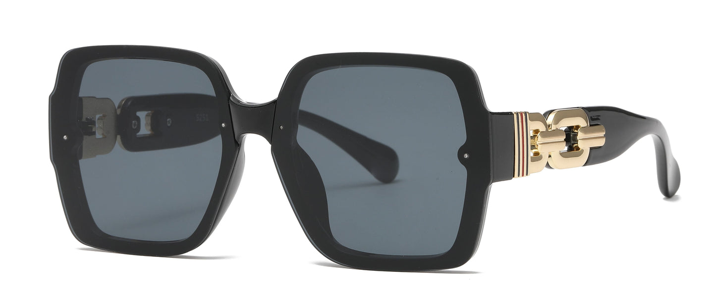DS-5251 - Lentes sin montura con diseño cuadrado y marco plástico delgado
