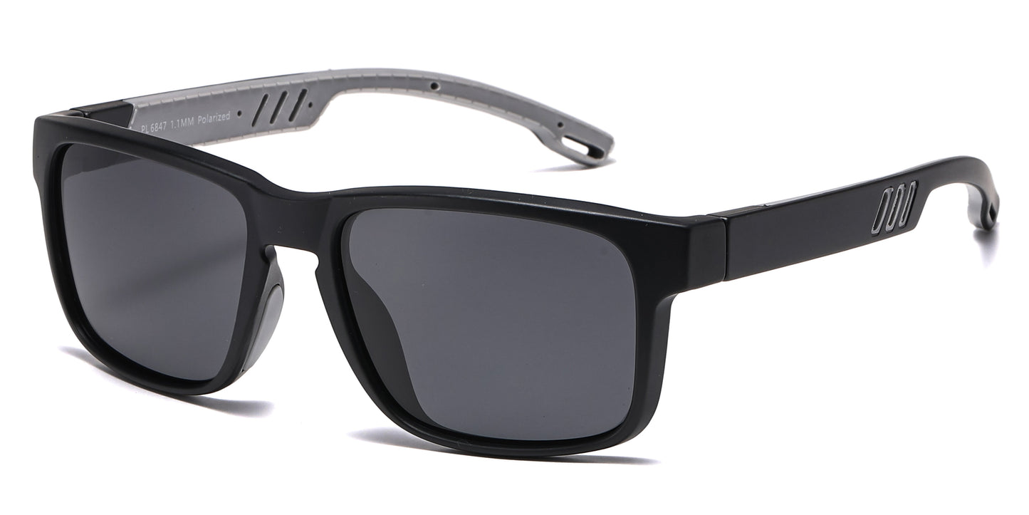 DS-6847 - Lentes deportivos con puente tipo keyhole y marco plástico estilizado