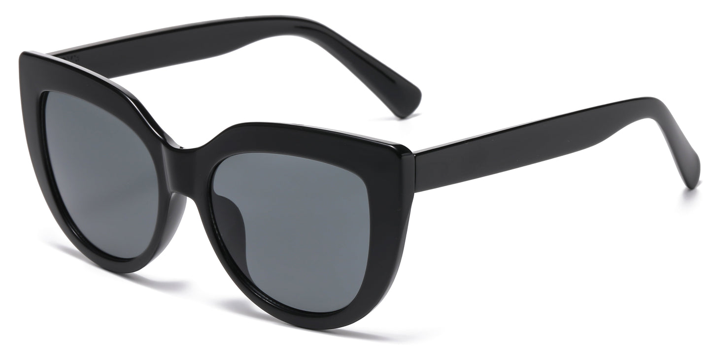 DS-2690 - Lentes de sol grandes estilo Cat Eye para mujer con marco plástico