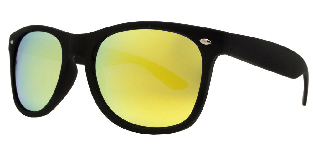 DS-7110 Black Spectrum - Lentes clásicos Horn Rimmed con mica de espejo color espectro
