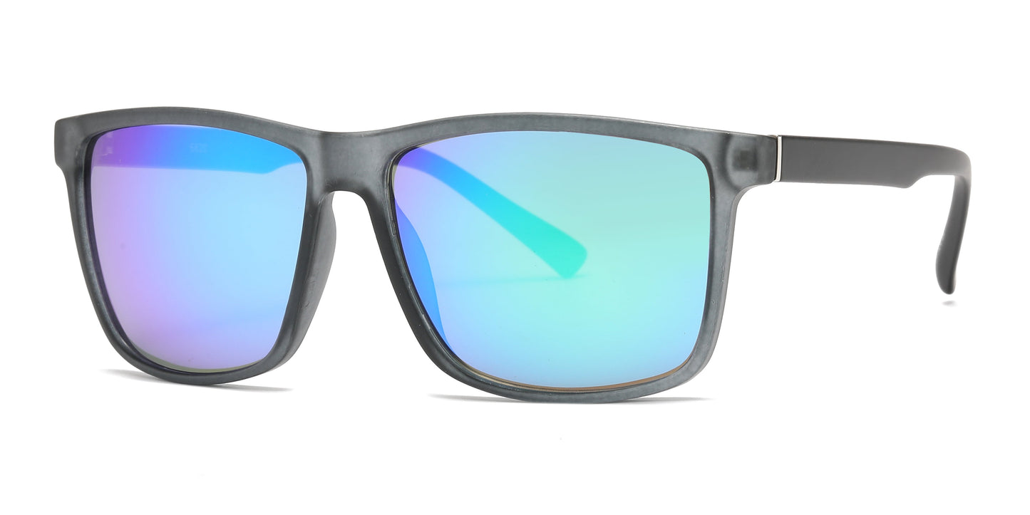 DS-6820 - Lentes deportivos cuadrados para hombre con armazón plástico moderno