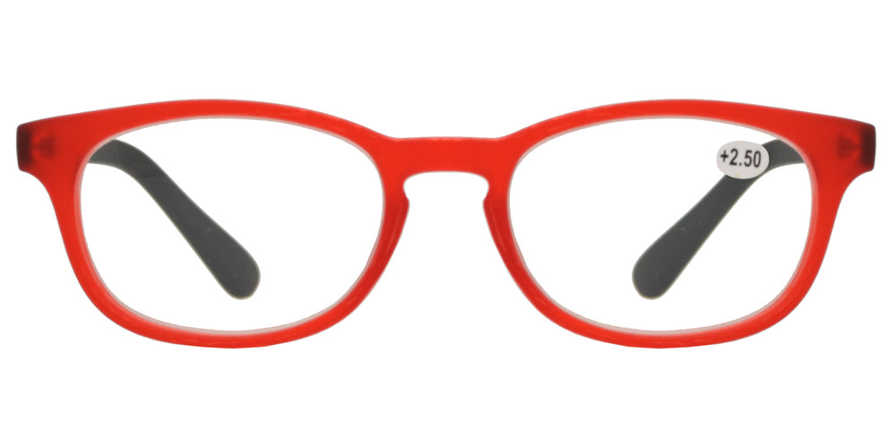 DS-RS 1116 - Lentes de lectura redondos Horn Rimmed con puente tipo Keyhole