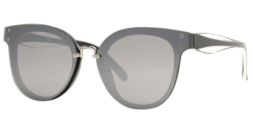 DS-8792 - Lentes de sol de plástico con diseño clásico redondos