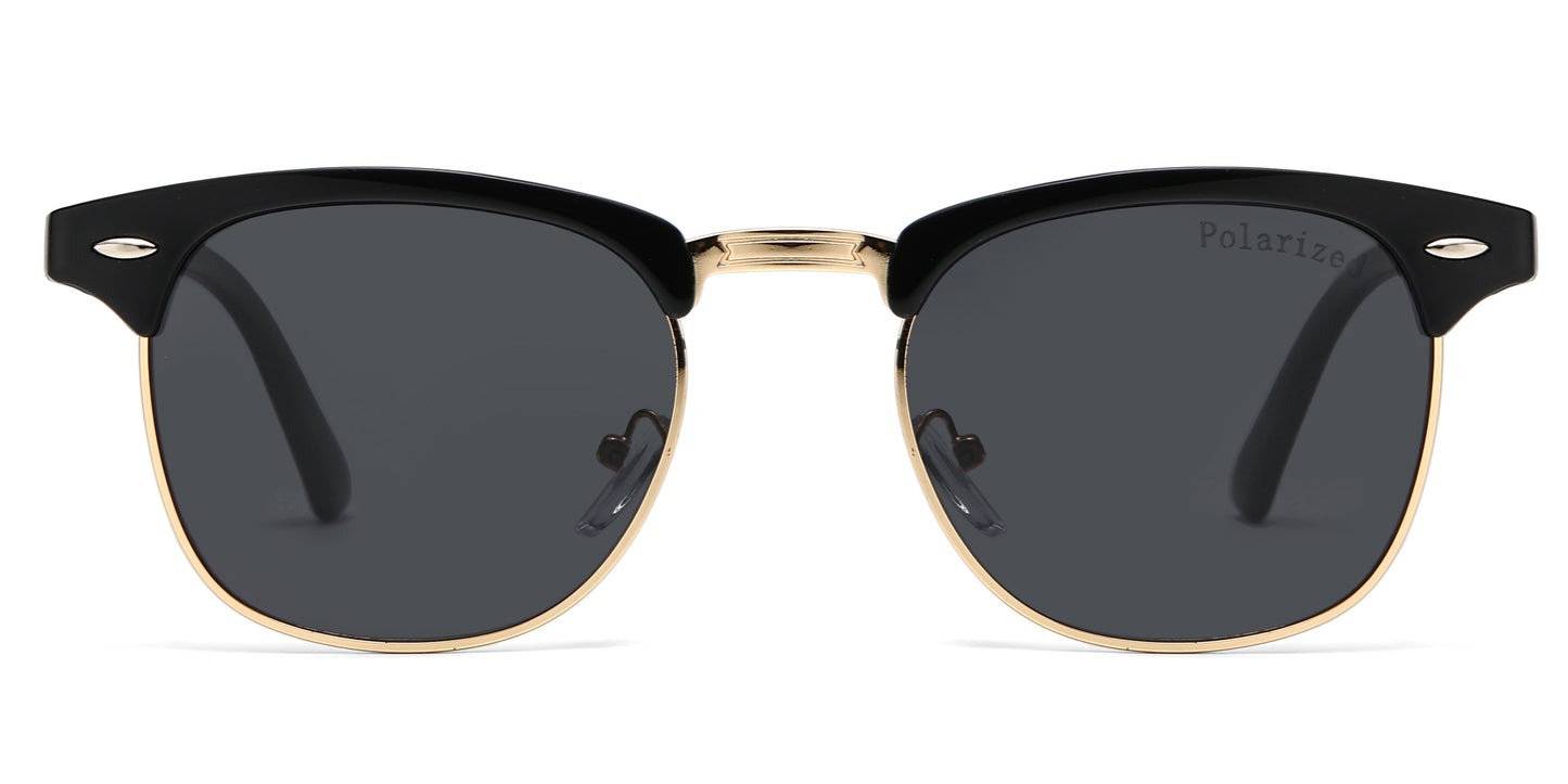 DS-7768 N - Lentes clásicos Horn Rimmed media montura con mica transparente