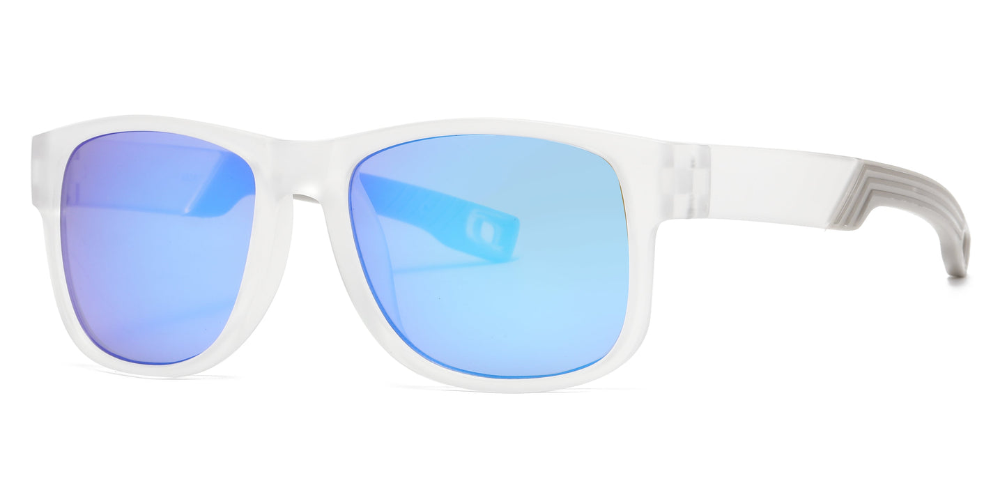 DS-6824 - Lentes deportivos con marco transparente y mica espejo de color