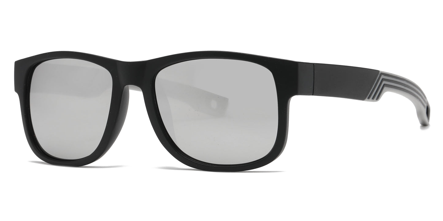 DS-6824 - Lentes deportivos con marco transparente y mica espejo de color