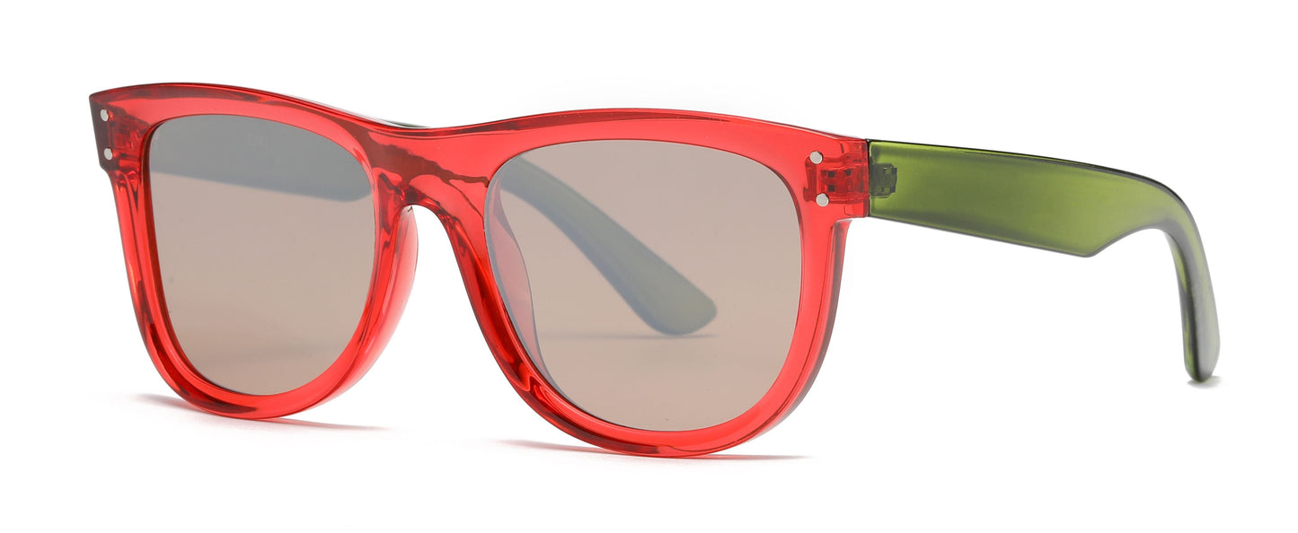 DS-5243 - Lentes de sol de moda con mica cóncava y marco plástico elegante