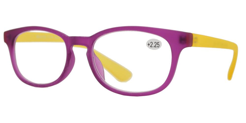 DS-RS 1116 - Lentes de lectura redondos Horn Rimmed con puente tipo Keyhole