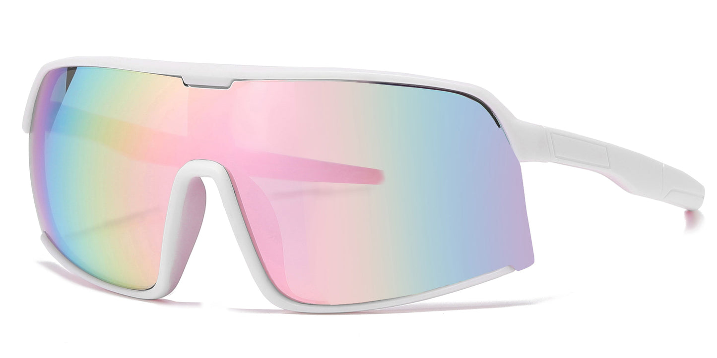 DS-4590 - Lentes deportivos envolventes para niños con lente tipo escudo y mica espejo