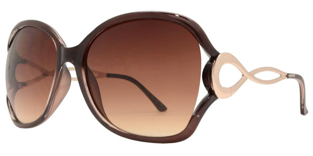DS-7567 - Lentes de sol estilo mariposa con varillas metálicas decorativas