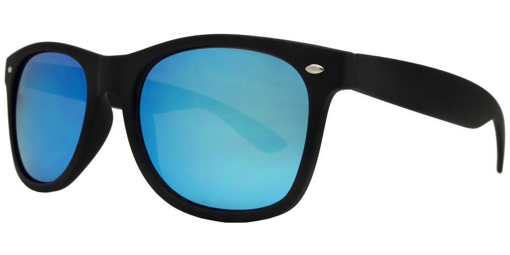DS-7110 Black Spectrum - Lentes clásicos Horn Rimmed con mica de espejo color espectro