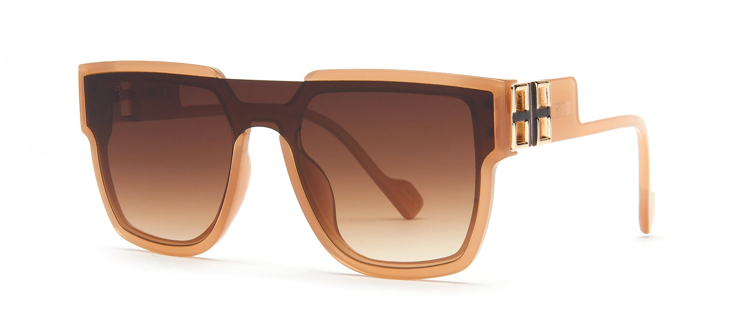DS-8138 - Lentes sin montura con lente de una sola pieza y marco plástico