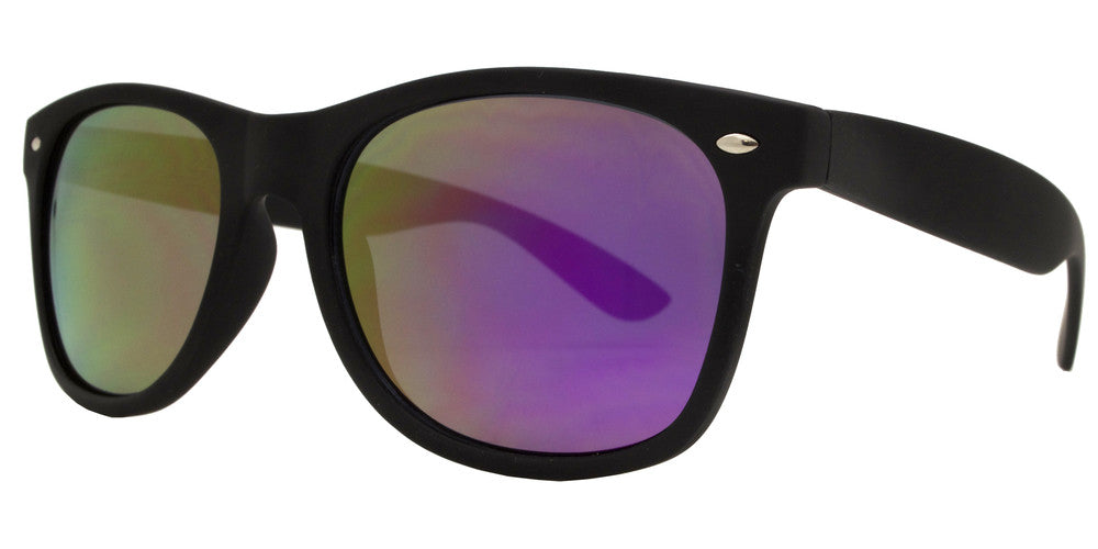 DS-7110 Black Spectrum - Lentes clásicos Horn Rimmed con mica de espejo color espectro