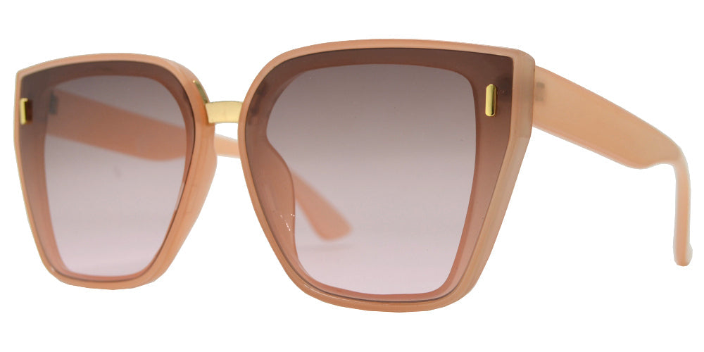 DS-8787 - Lentes de sol de plástico con mica plana y diseño contemporáneo
