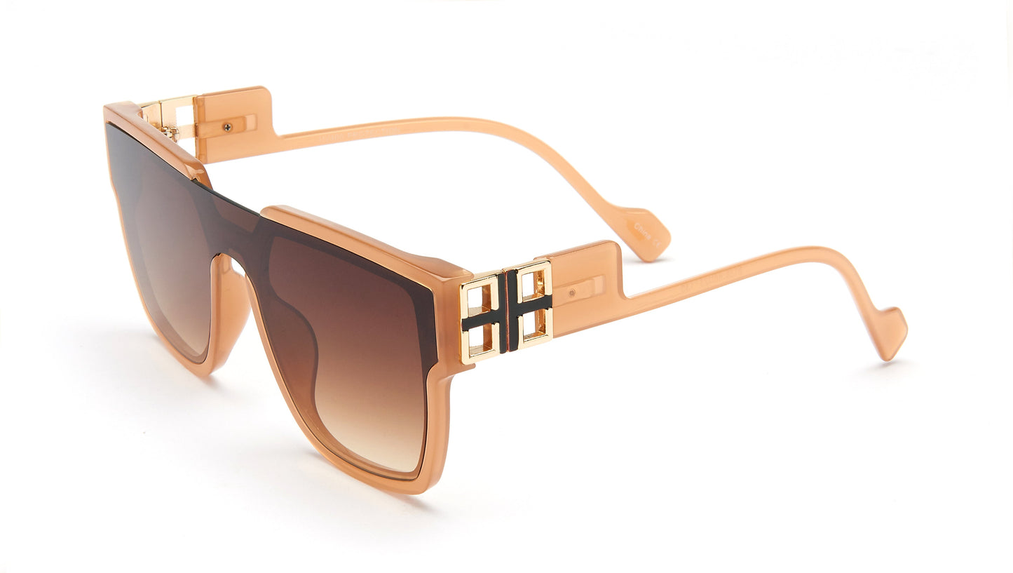 DS-8138 - Lentes sin montura con lente de una sola pieza y marco plástico