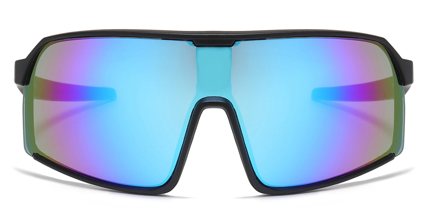 DS-4590 - Lentes deportivos envolventes para niños con lente tipo escudo y mica espejo