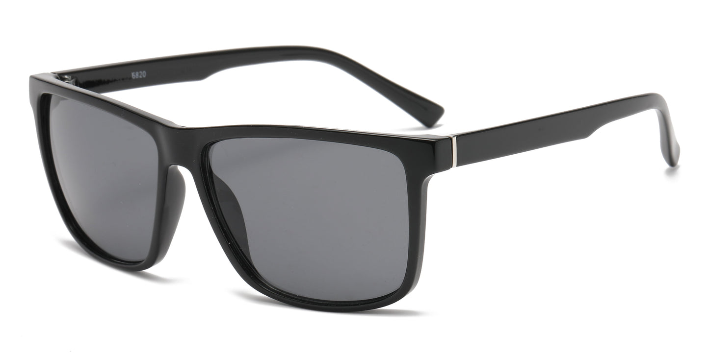 DS-6820 - Lentes deportivos cuadrados para hombre con armazón plástico moderno