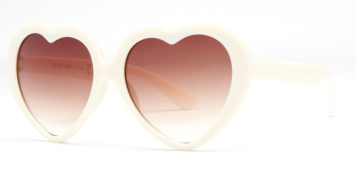 DS-4581 - Lentes de sol para niños con forma de corazón y marco plástico divertido