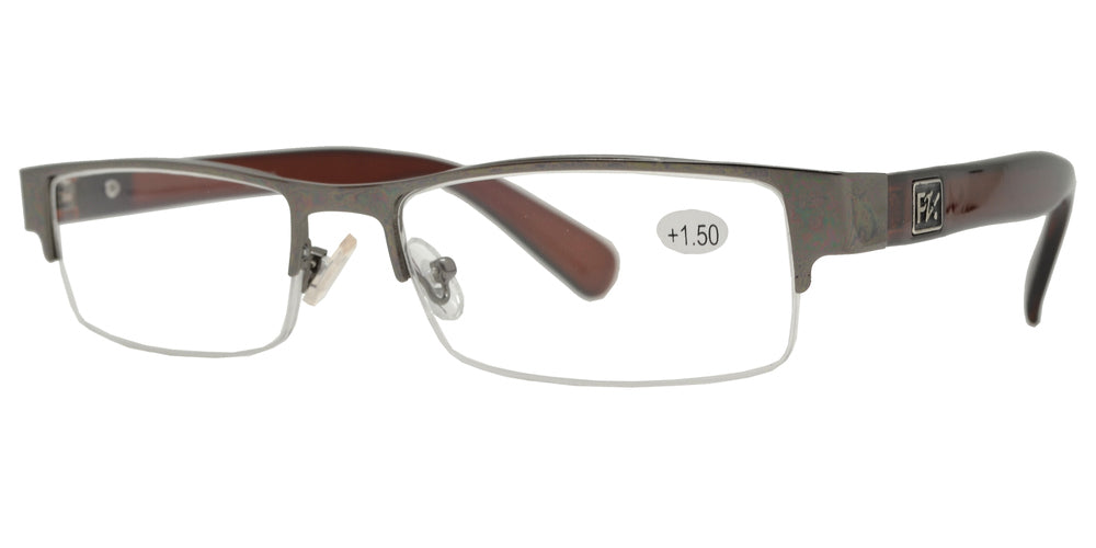 DS-RS 1266 +1.25 Black - Lentes de lectura media montura metálicos con marco grueso color Black (+1.25)