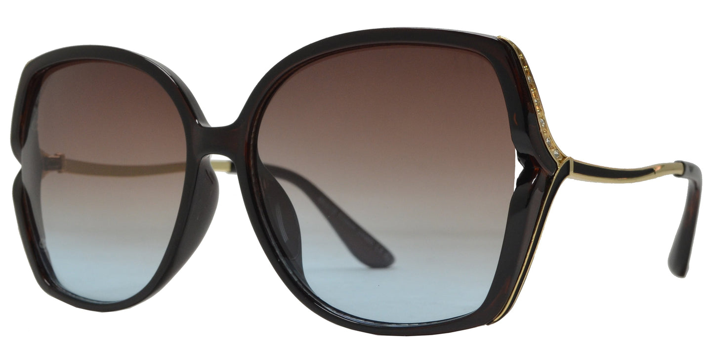 DS-8013 - Lentes plásticos con decorado de piedras brillantes