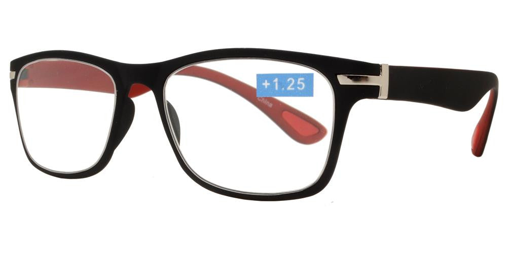 DS-RS 1196 - Lentes de lectura clásicos estilo Horn Rimmed en plástico con detalles metálicos