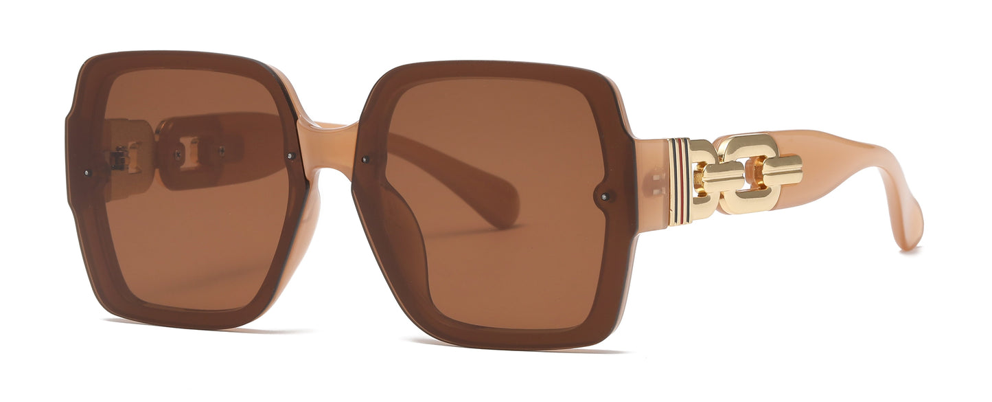 DS-5251 - Lentes sin montura con diseño cuadrado y marco plástico delgado