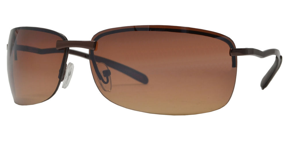 DS-5333 - Lentes deportivos sin montura con lente tipo smoke y marco metálico