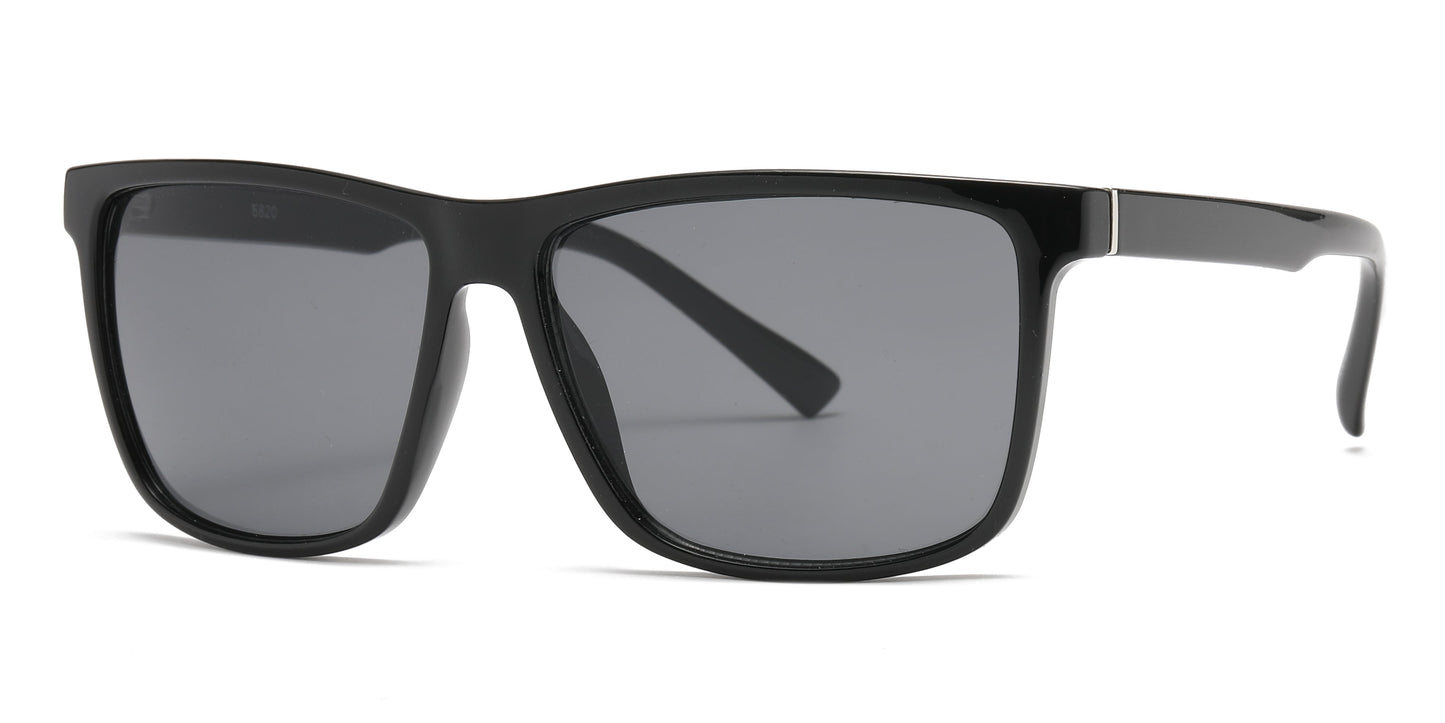 DS-6820 - Lentes deportivos cuadrados para hombre con armazón plástico moderno