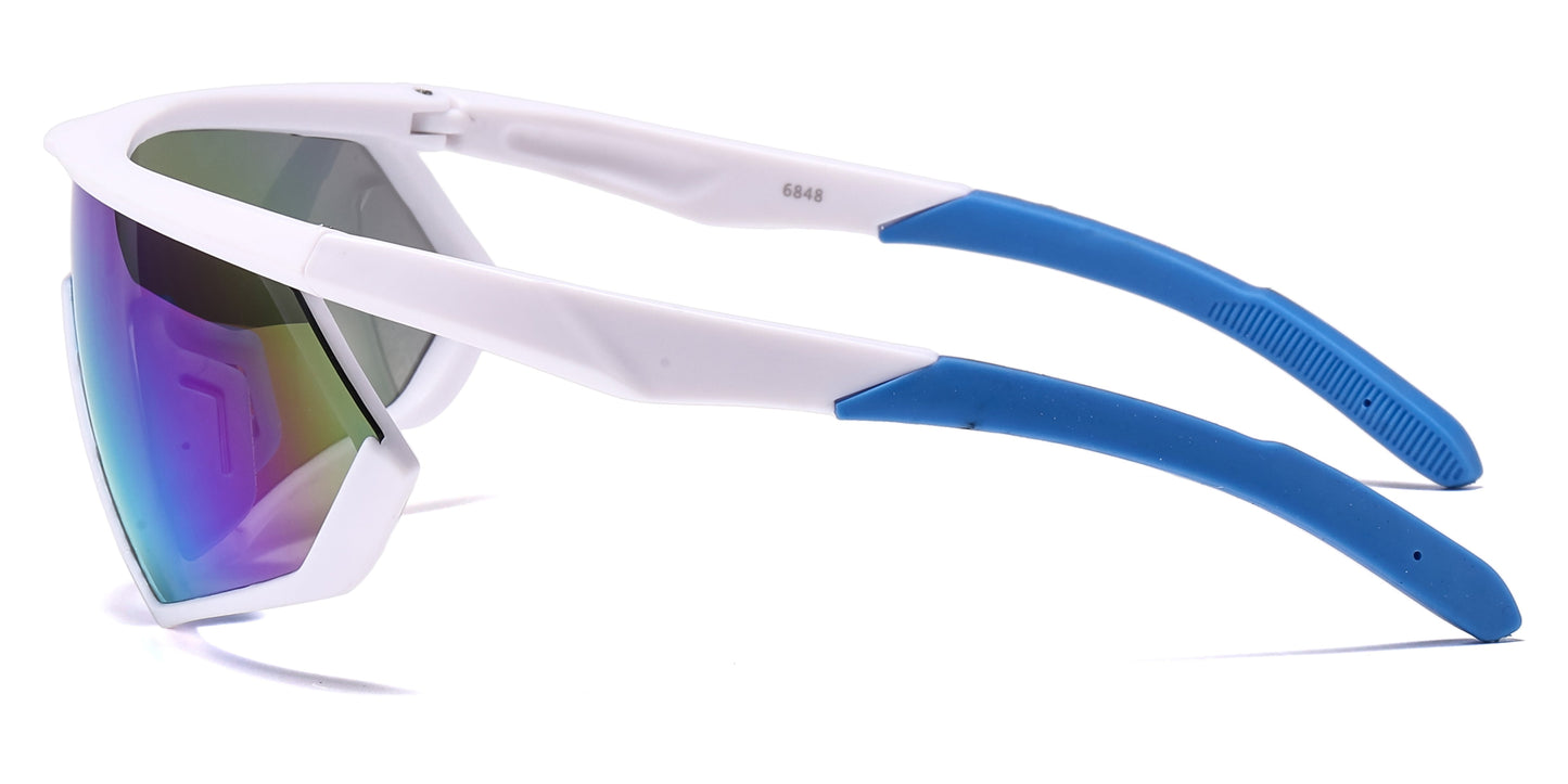 DS-6848 - Lentes tipo escudo de una sola pieza con marco plástico