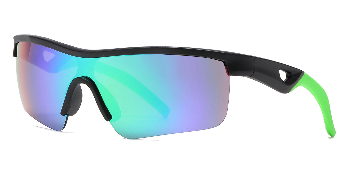 DS-4593 - Lentes deportivos para niños de media montura con mica tipo escudo