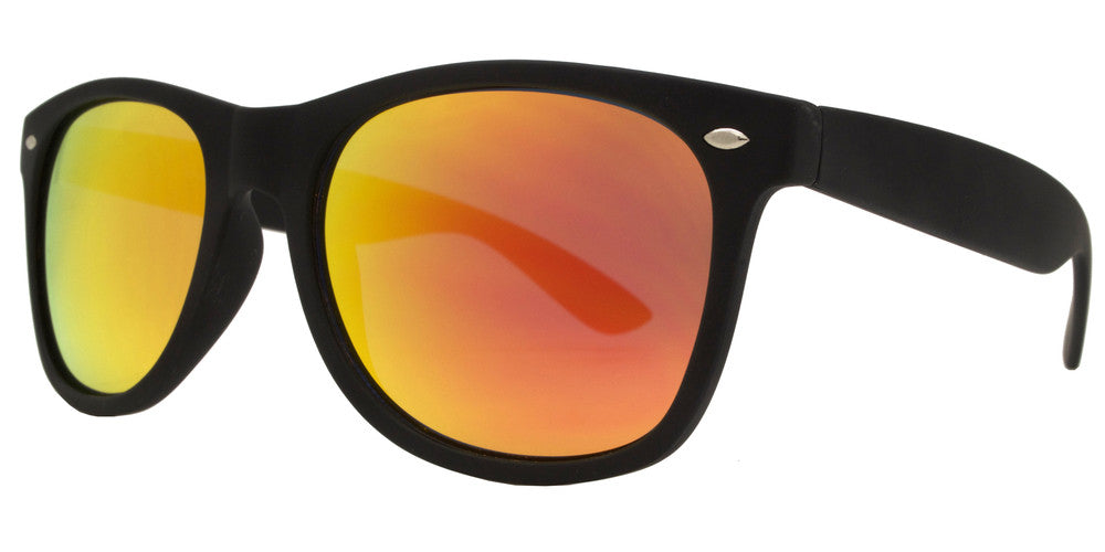 DS-7110 Black Spectrum - Lentes clásicos Horn Rimmed con mica de espejo color espectro