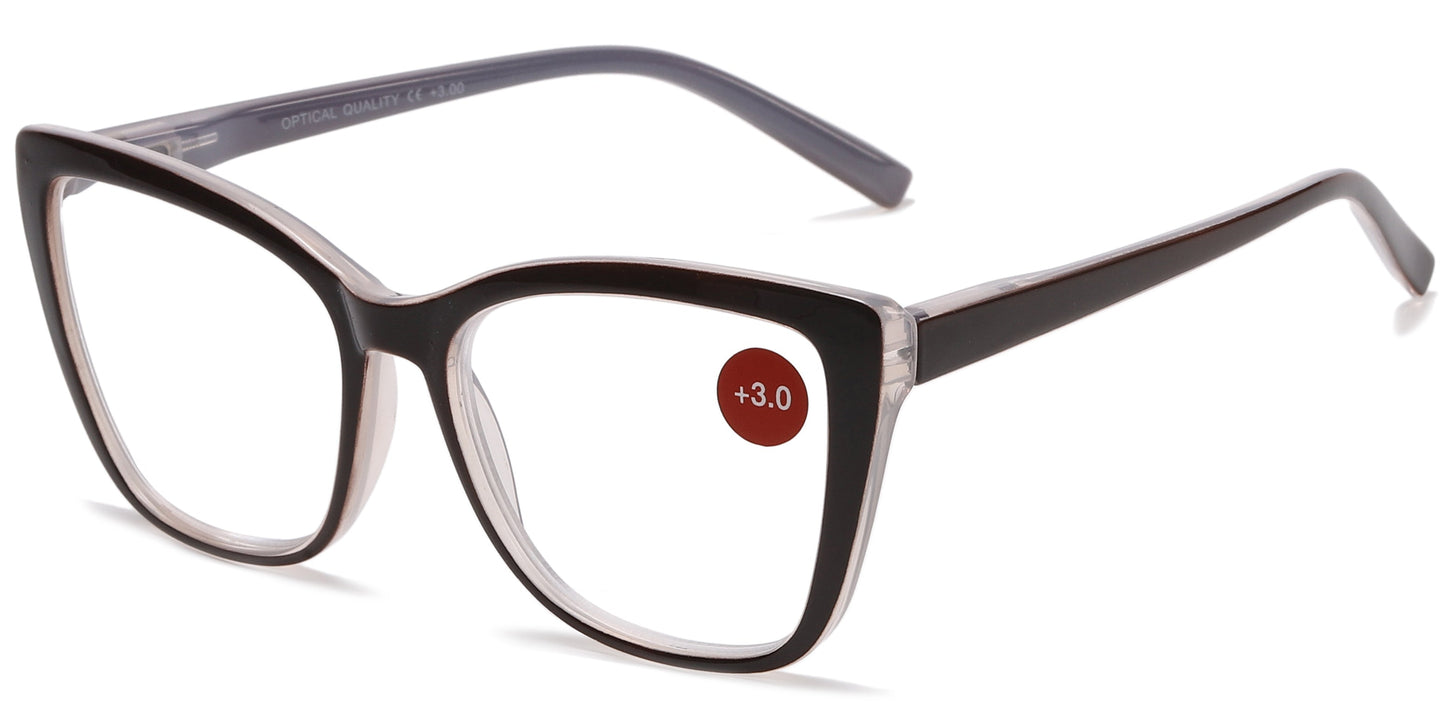 DS-RS 1242 - Lentes de lectura estilo cat eye de plástico