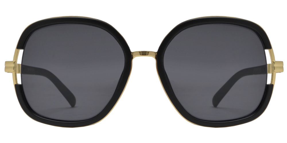 DS-7926 - Lentes cuadrados modernos con varillas metálicas y armazón plástico para mujer